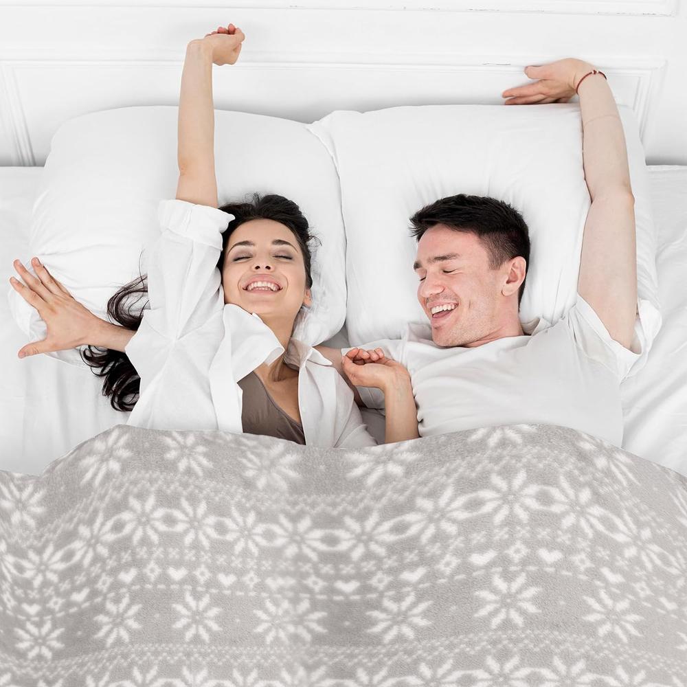 Koc z mikrofibry Snow Dark Grey