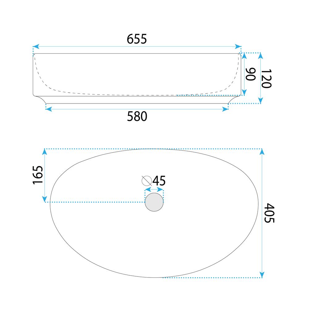 Aufsatzwaschbecken Rea SABINA 65