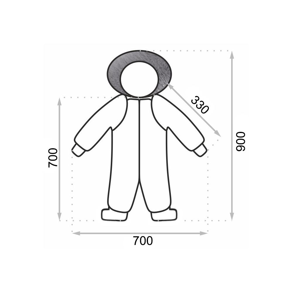 Kombinezon Dziecięcy Szary 67-72cm