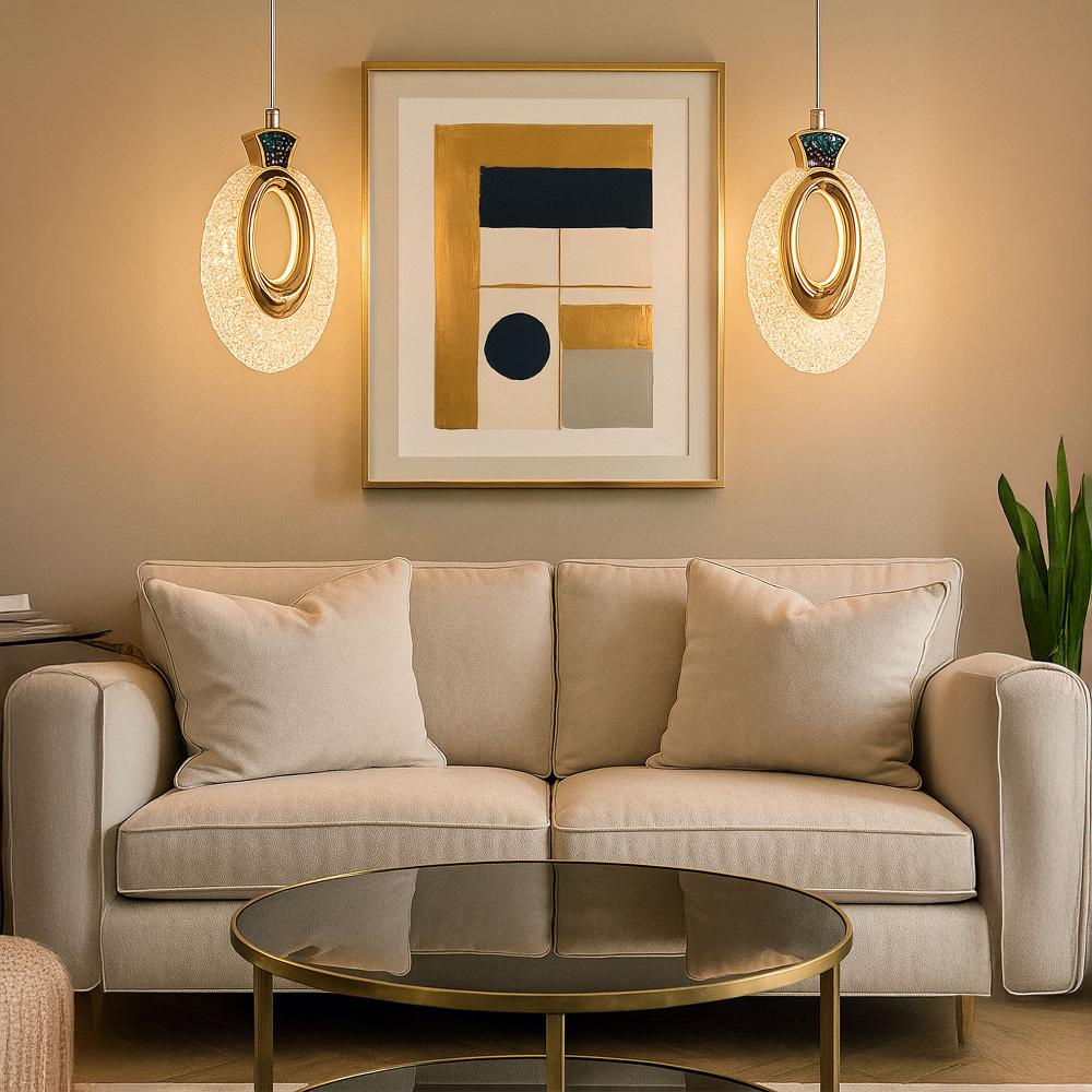 Kristall-Hängelampe  LHJ109-1CP LIGHT ROSE GOLD