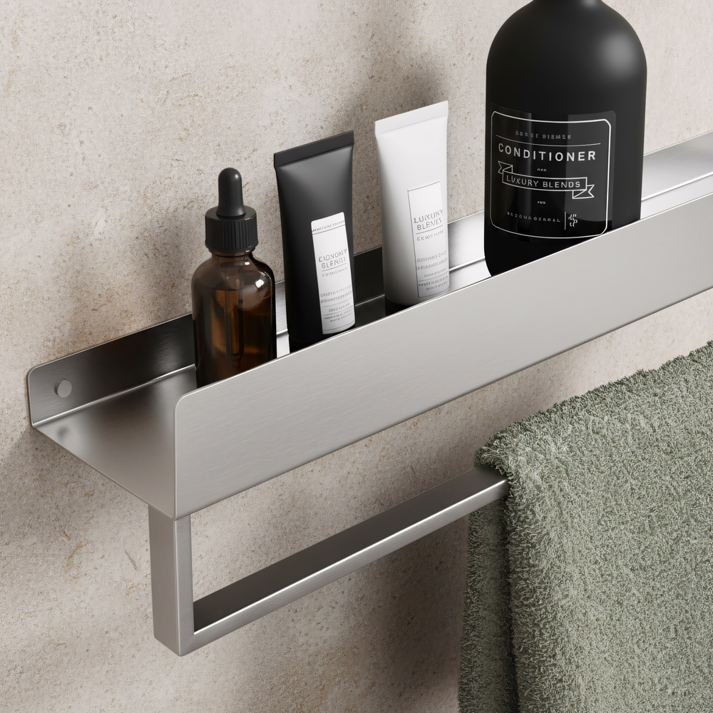 Etagère de salle de bain SF01 45cm steel brush