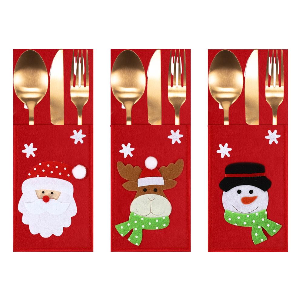 Pokrowiec na sztućce Świateczny 6szt KF333