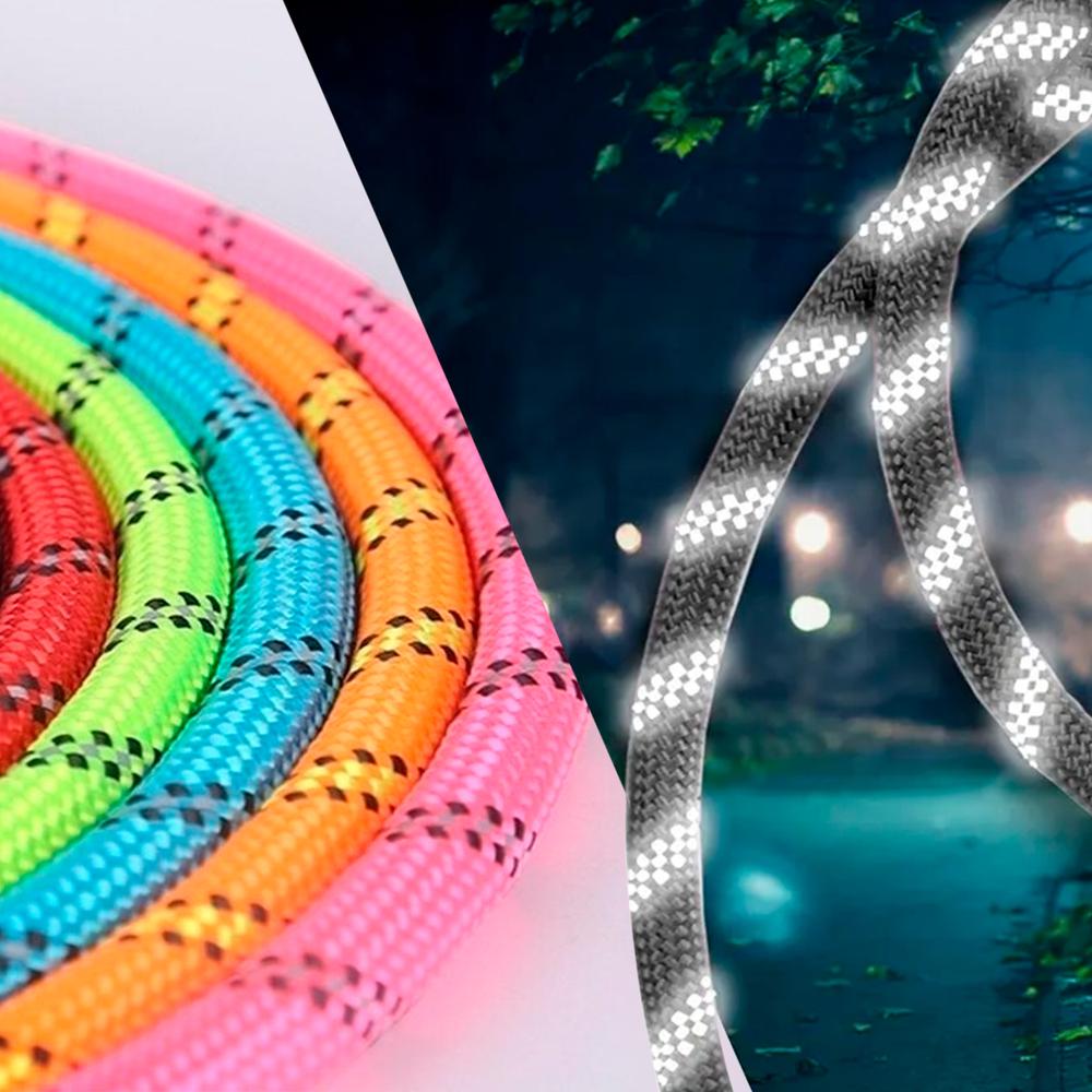 Smycz i obroża dla psa odblaskowa PJ-091 czarna