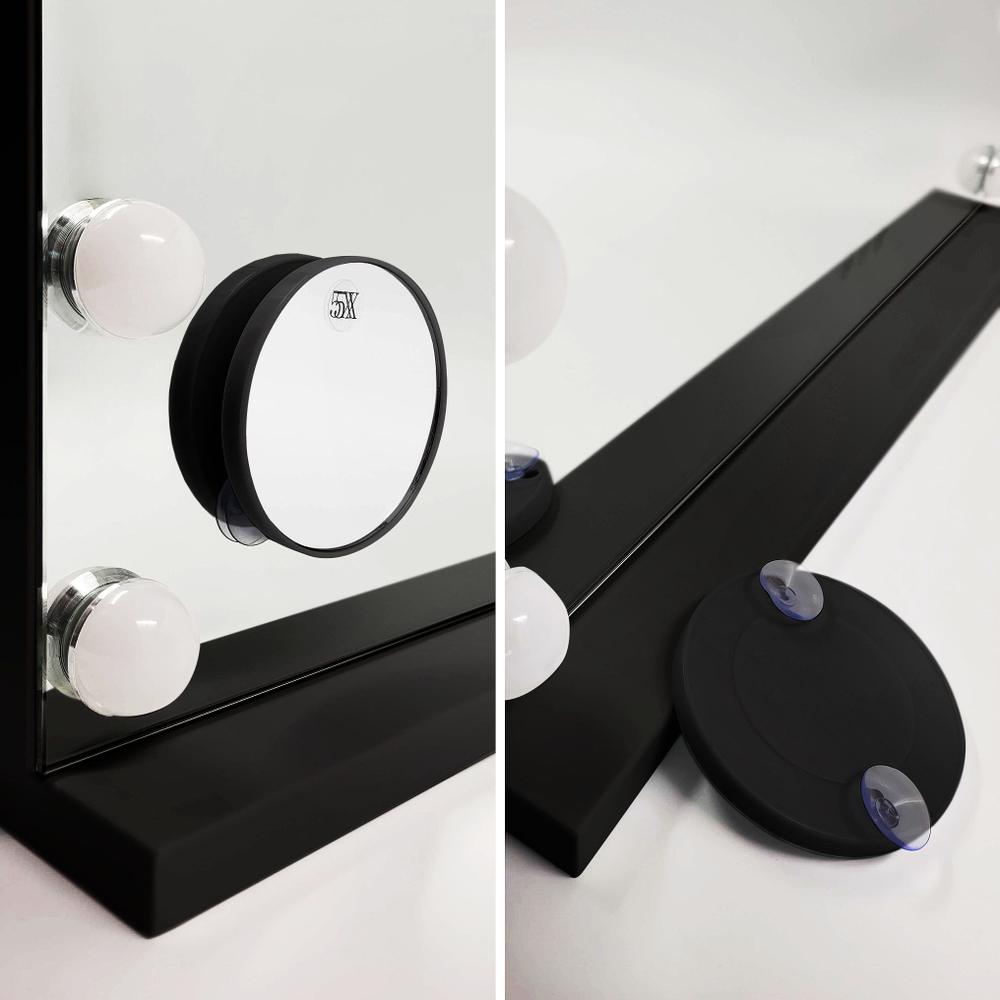 Lustro LED Hollywood Czarne 80x60