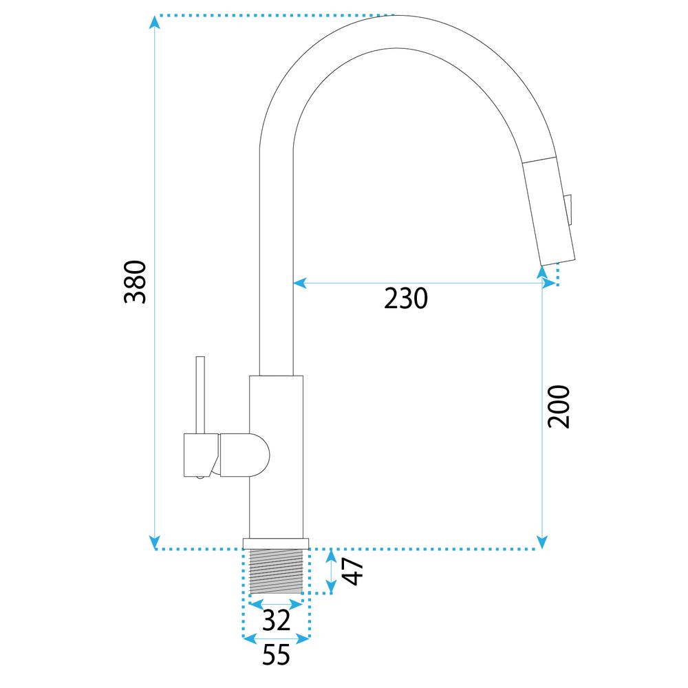 Kitchen faucet REA Ontario Brush Copper