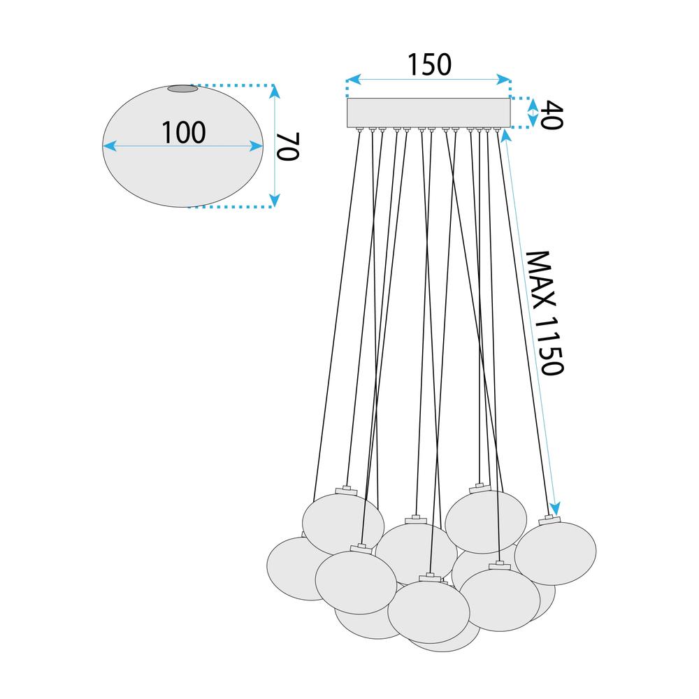 Hängelampe MS024-13CP Black