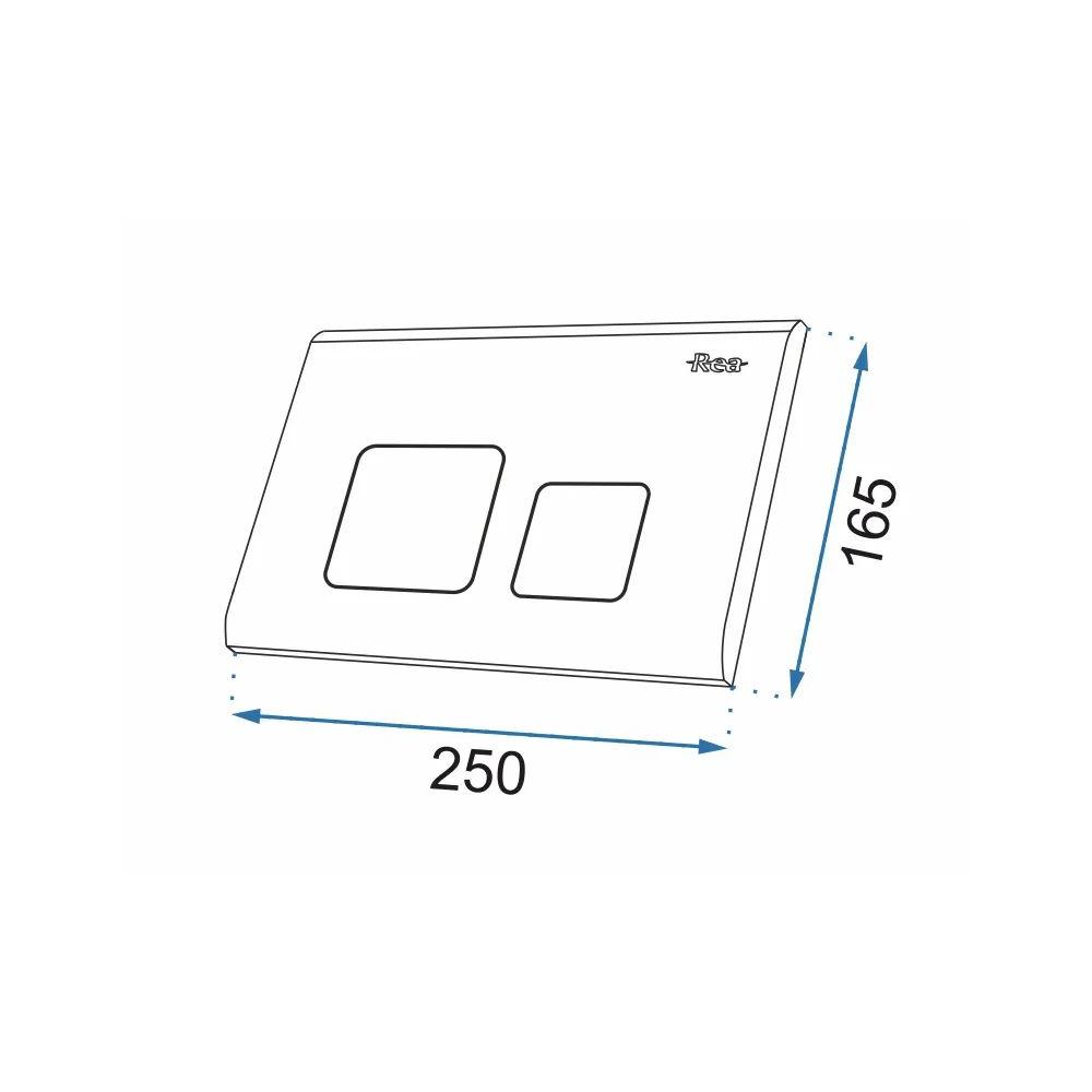 Przycisk typu H do stelaża podtynkowego WC   Gold