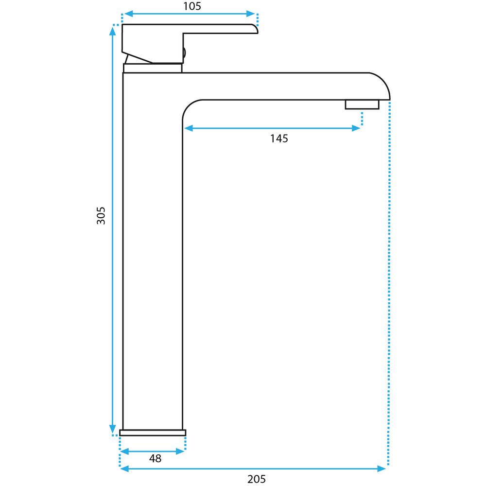 Смесител за баня Rea MELIA white gold High