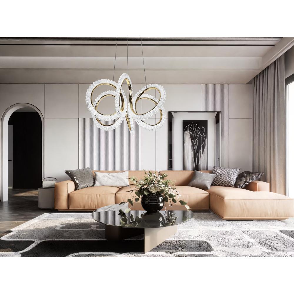 LAMPA WISZĄCA LED G037-CP ZŁOTA