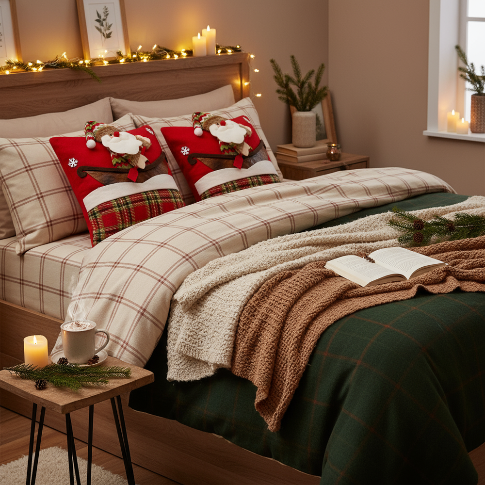 Poszewka świąteczna na poduszkę 40x40 RED YX021