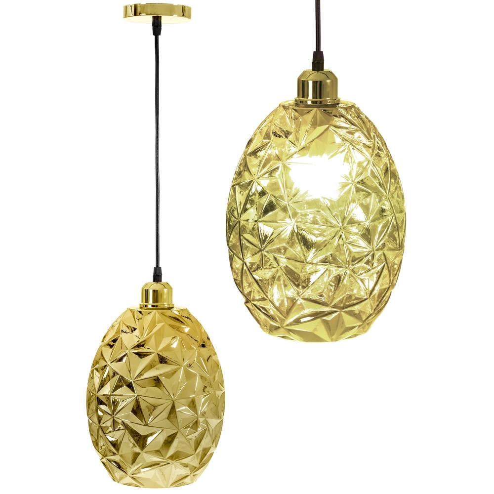 Hängelampe Glas Chrome Gold APP565-1CP