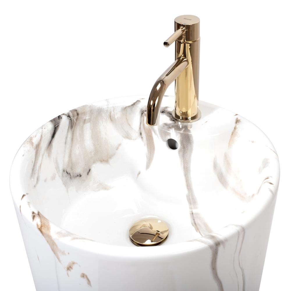 Freestanding ceramic basin Blanka Marble