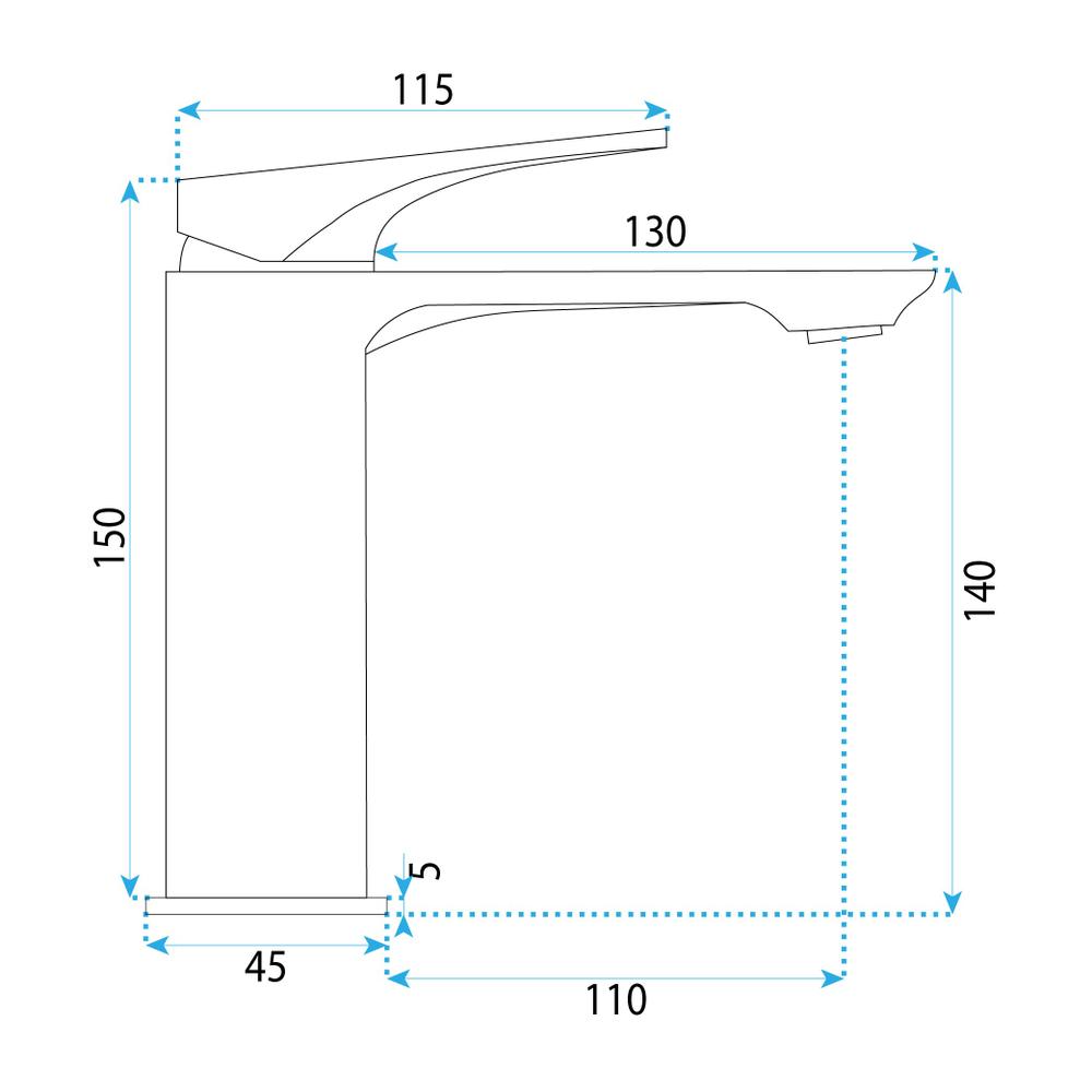 Βρύση νιπτήρα REA Prime Brush Gold Low