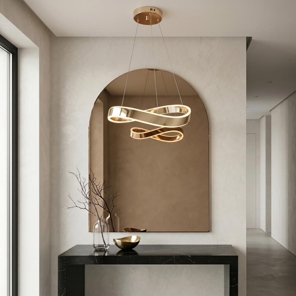 LAMPA SUFITOWA WISZĄCA SWE066-CP 60cm ZŁOTA
