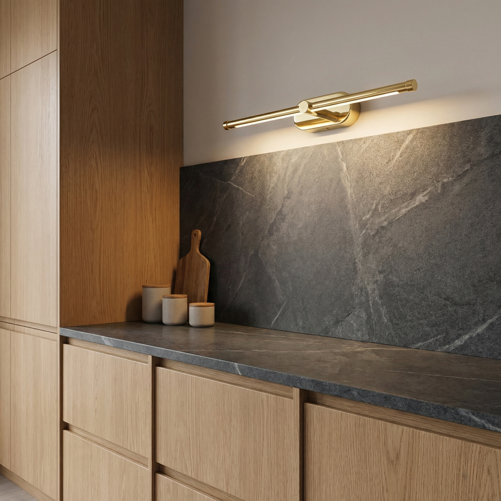 Kinkiet łazienkowy LED APP1889-1W 40 cm Złoty