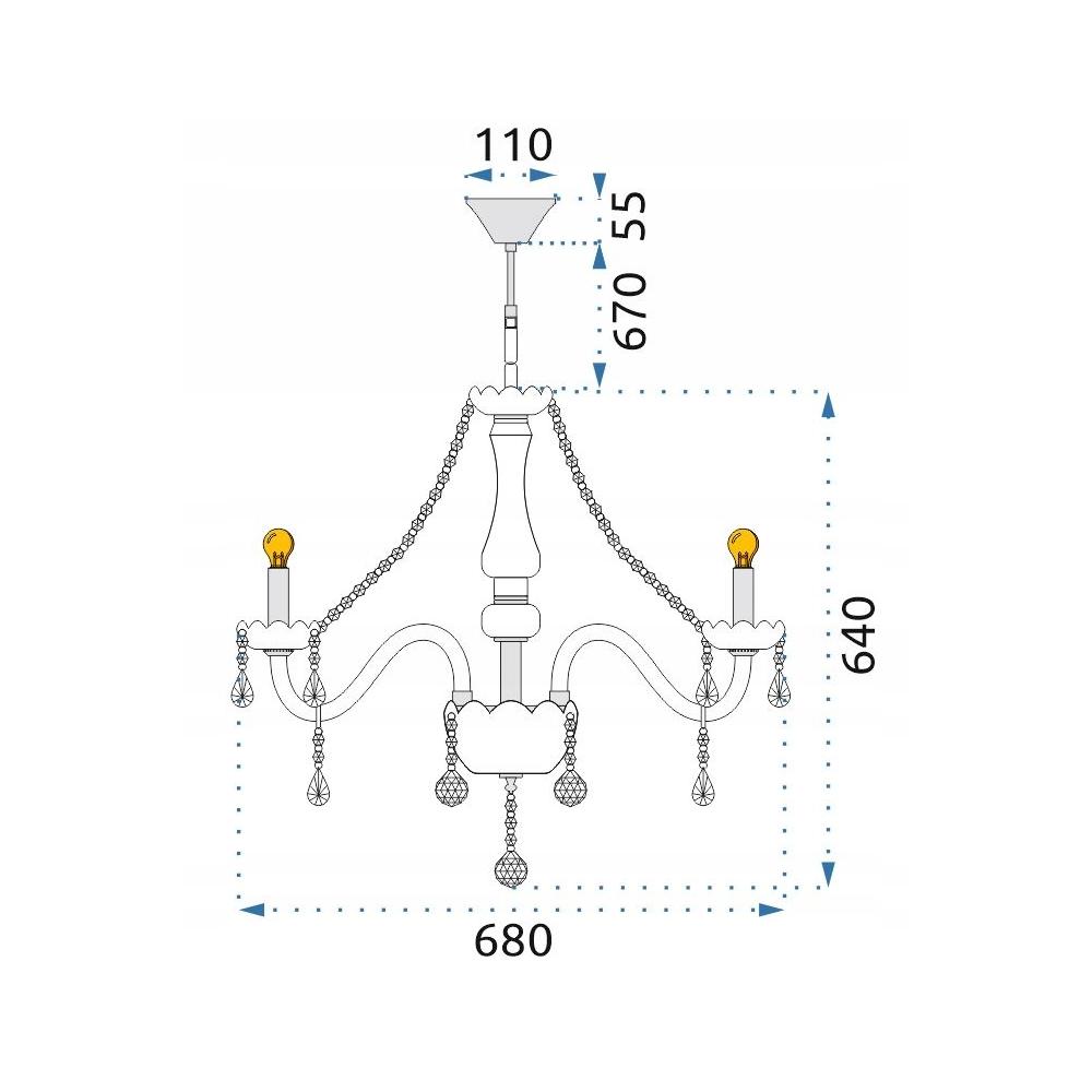 Deckenlampe Kristall 300750