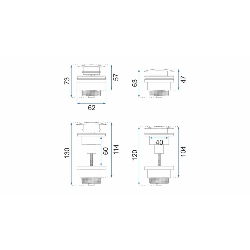 Pesualtaan pohjaventtiili REA Copper Brush