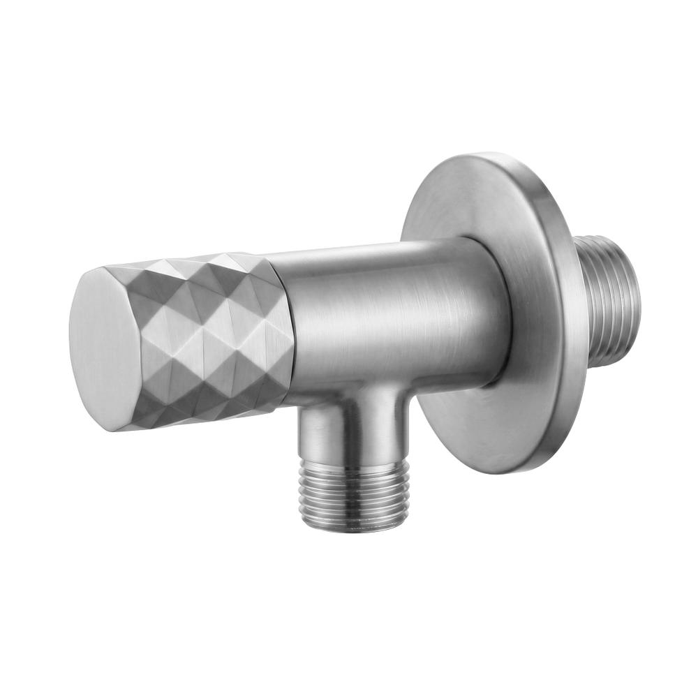 Zawór kątowy Diamond 03 1/2" x 3/8" Nikiel Szczotkowany