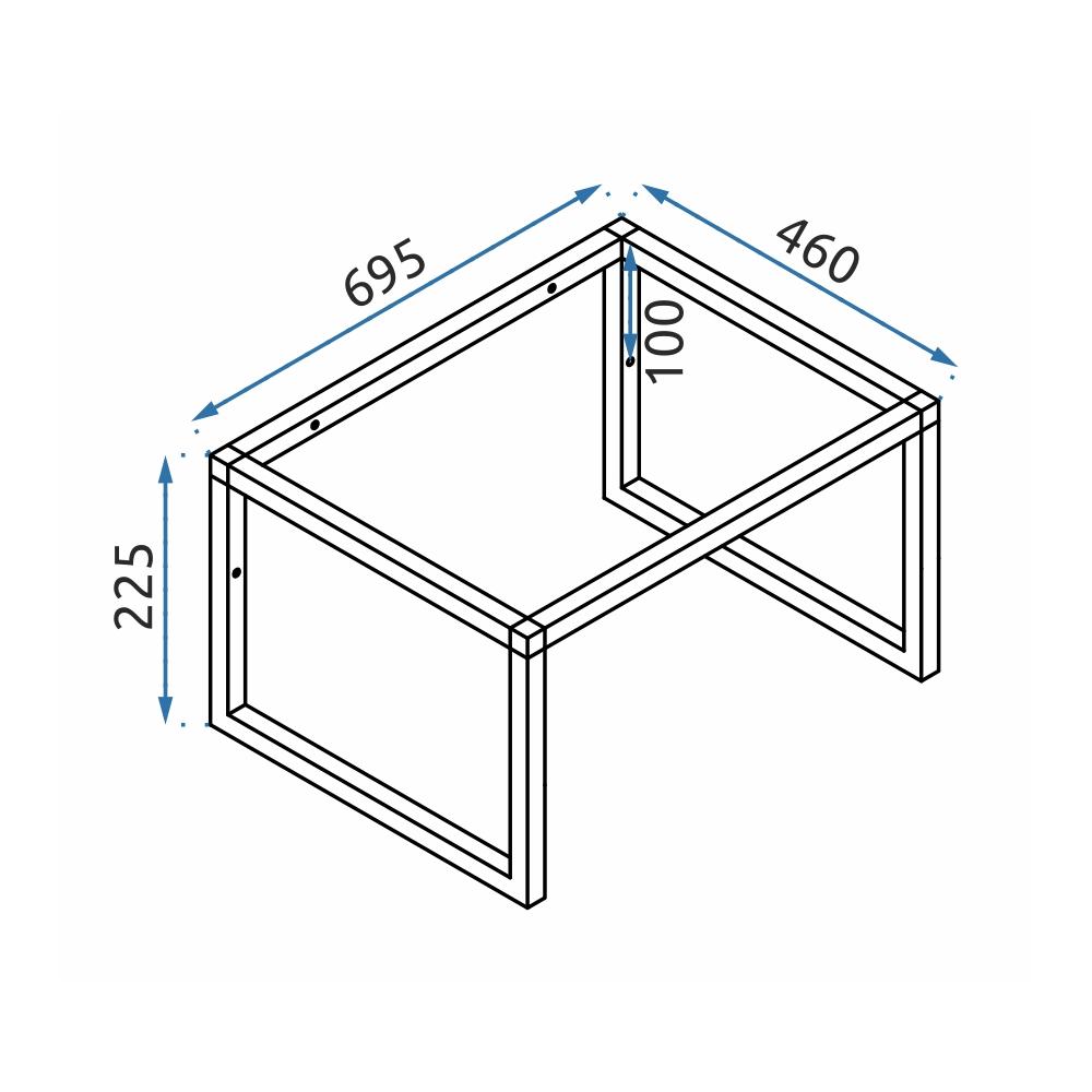 GOYA BLACK MAT CONGLOMERATE TYÖPESUOJA 70 cm + kehys