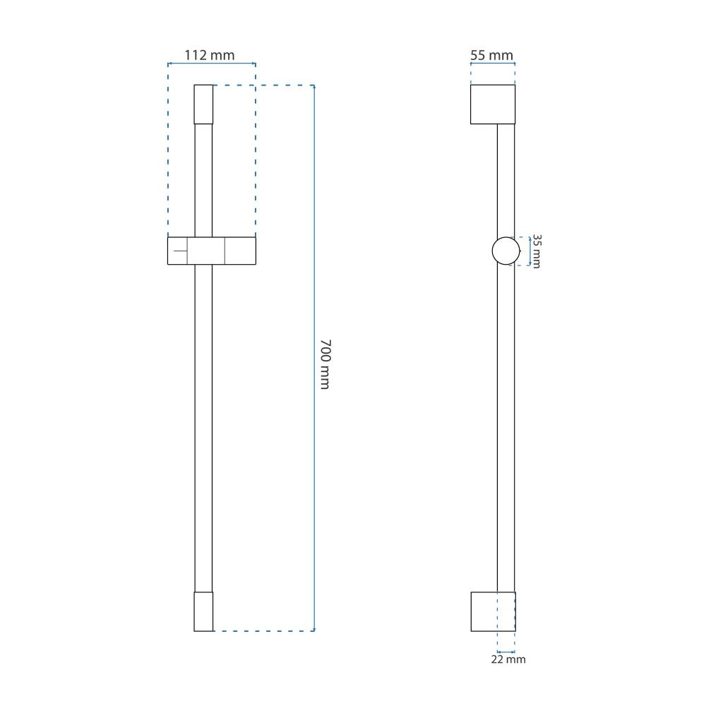 поставка за душ слушалка 01 brush gold