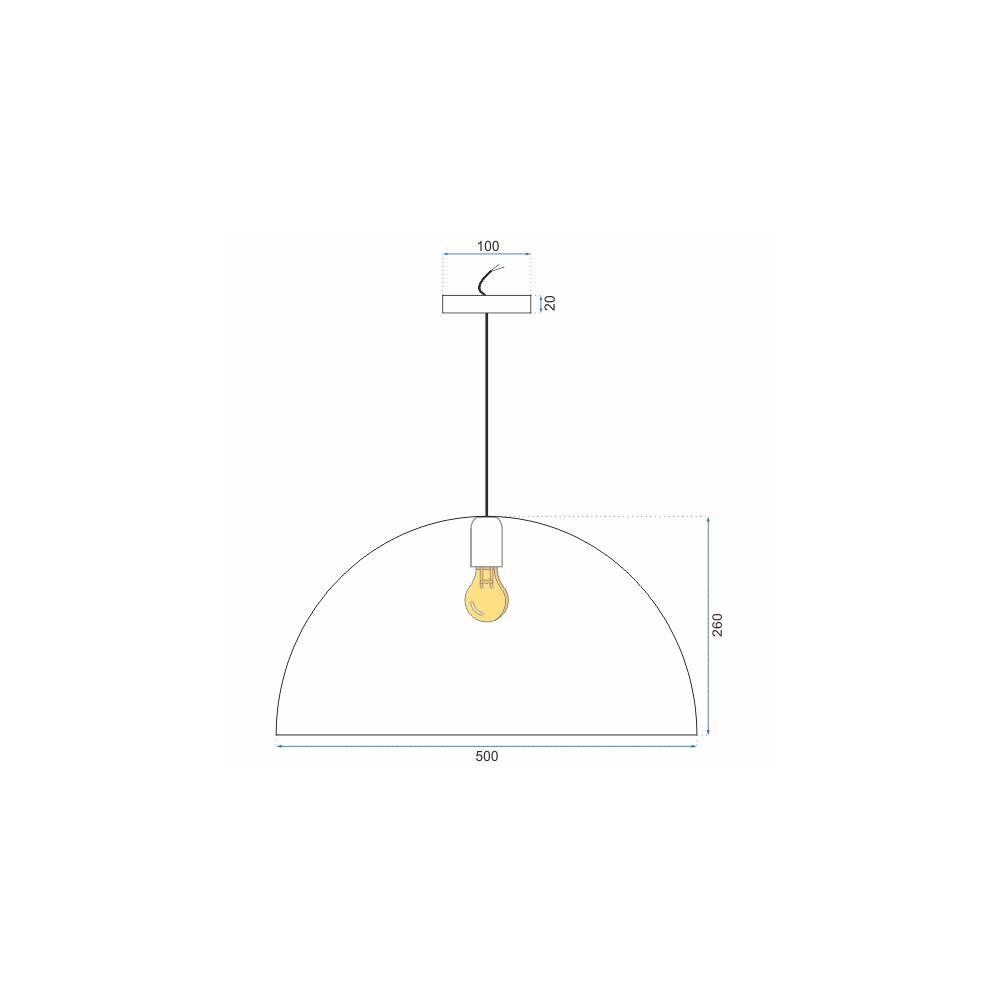 Hängelampe Metall black 50 cm