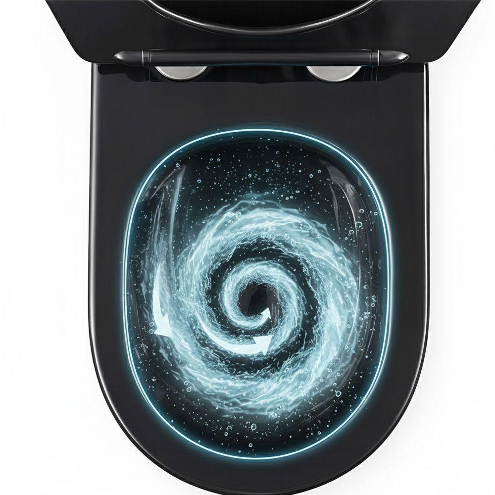 Toilet bowl Rea Carlo Mini Tornado Black Gold Egde