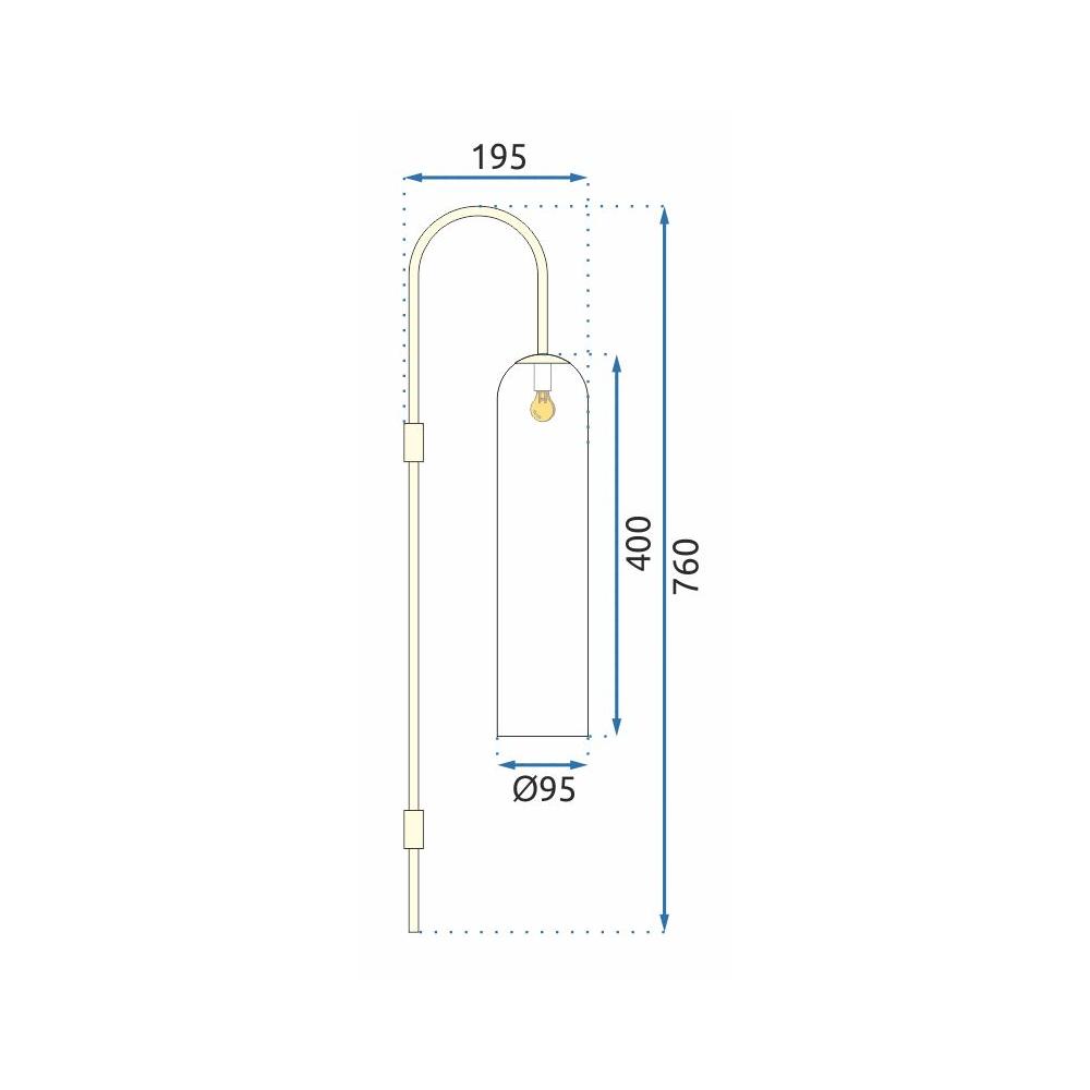 Wandlampe Gold APP664-1W