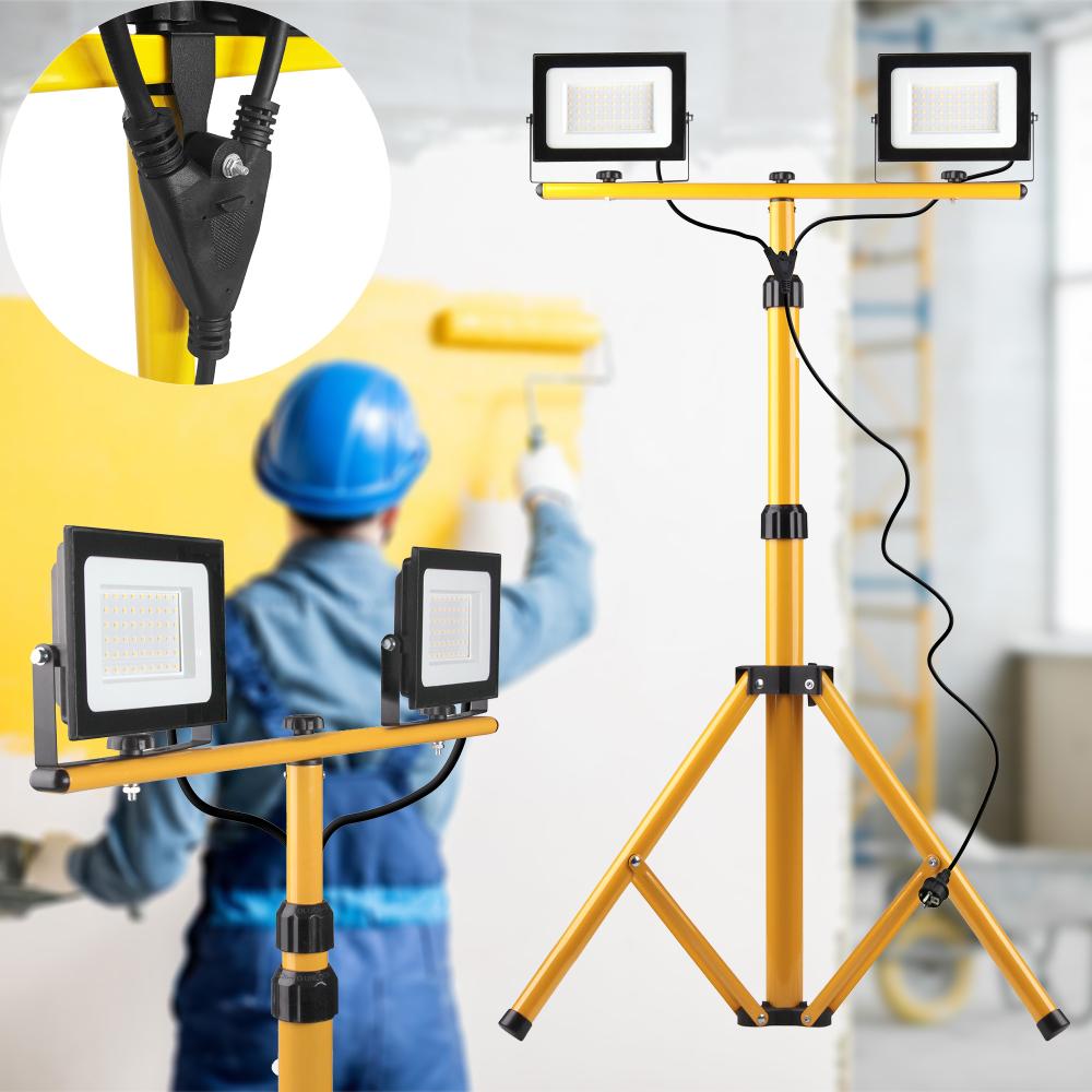 Halogen LED budowlany na statywie RSL005-2x50N