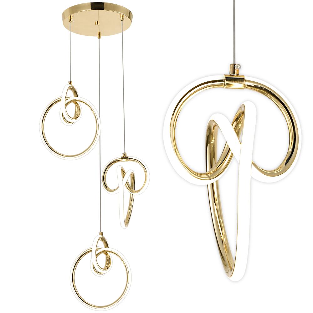 LED-Hängeleuchte G072-3CPR Gold