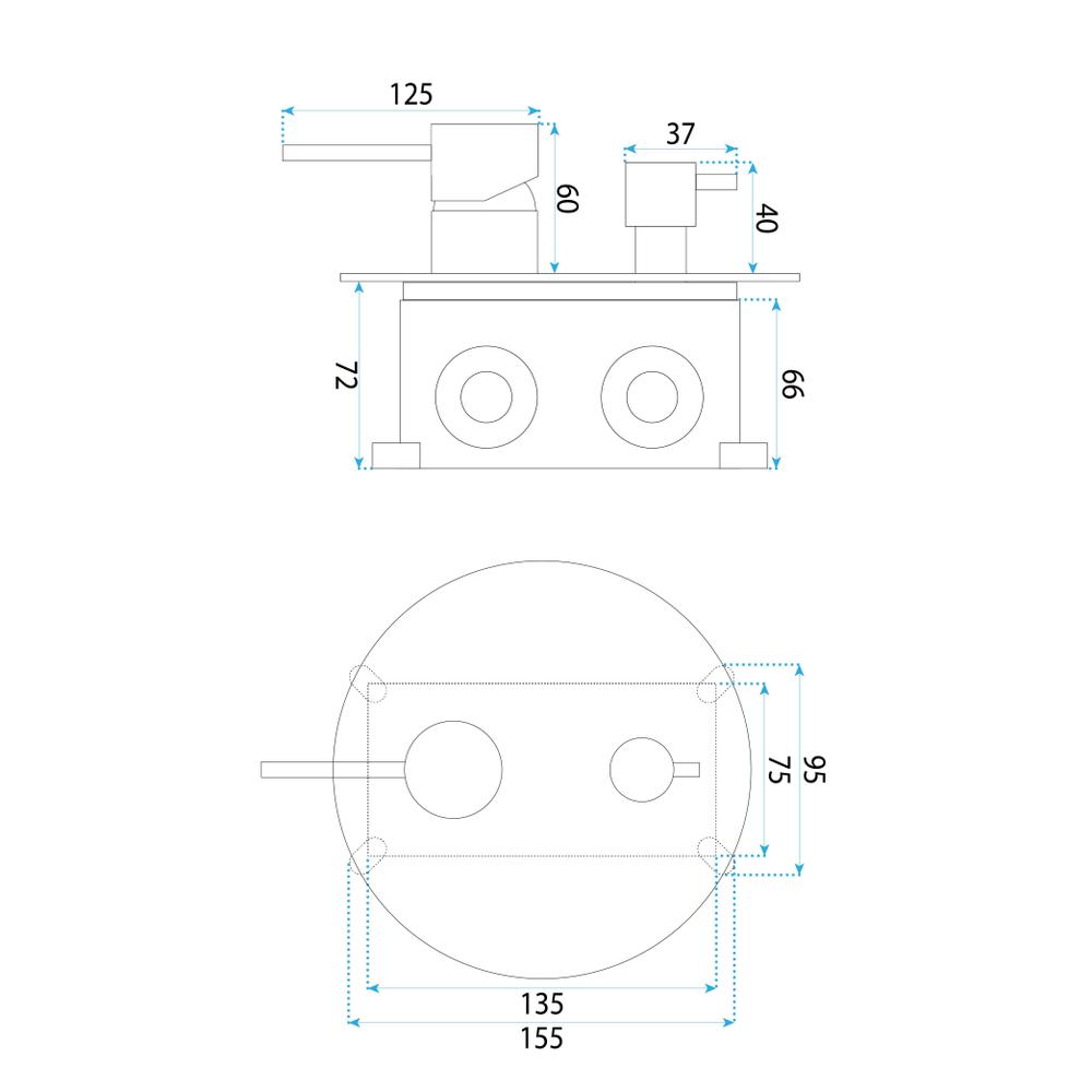 Komplet za tuširanje za vgradnjo Rea Lungo Diamond Gold + BOX