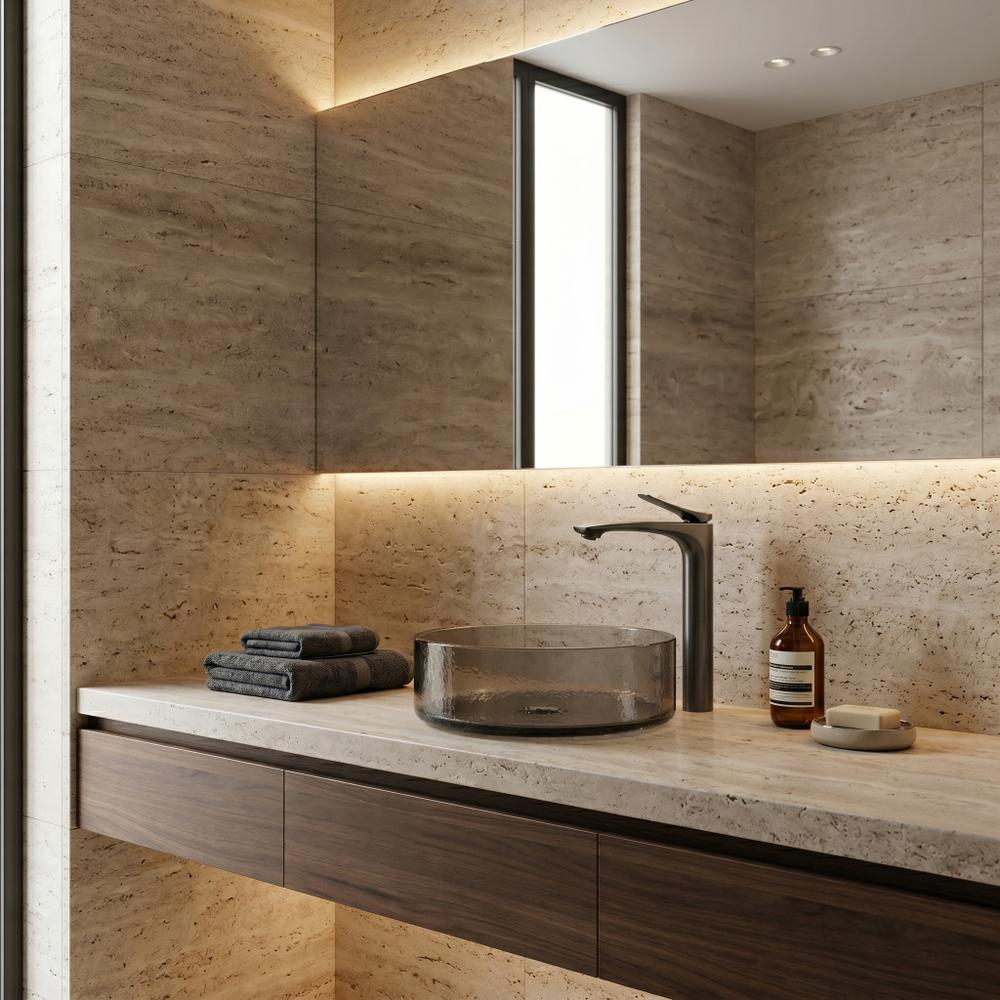 Bateria Umywalkowa PREMIUM REA Vision Tytan Wysoka