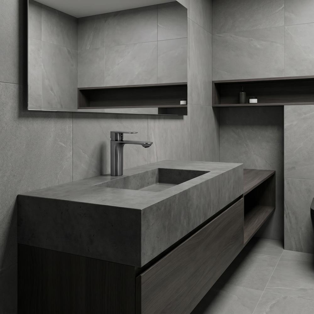 Bathroom faucet Rea Drop Titan low