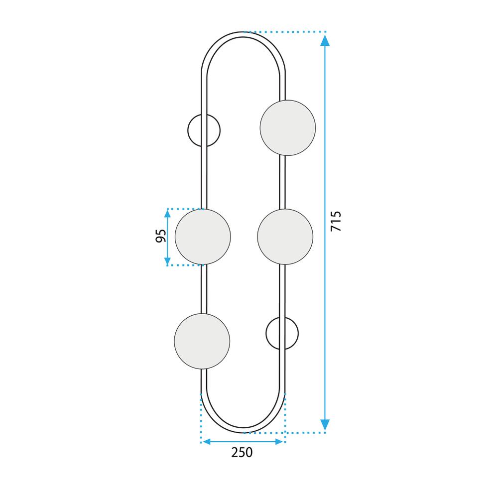 LAMPA ŚCIENNA KINKIET APP1144-4W złota