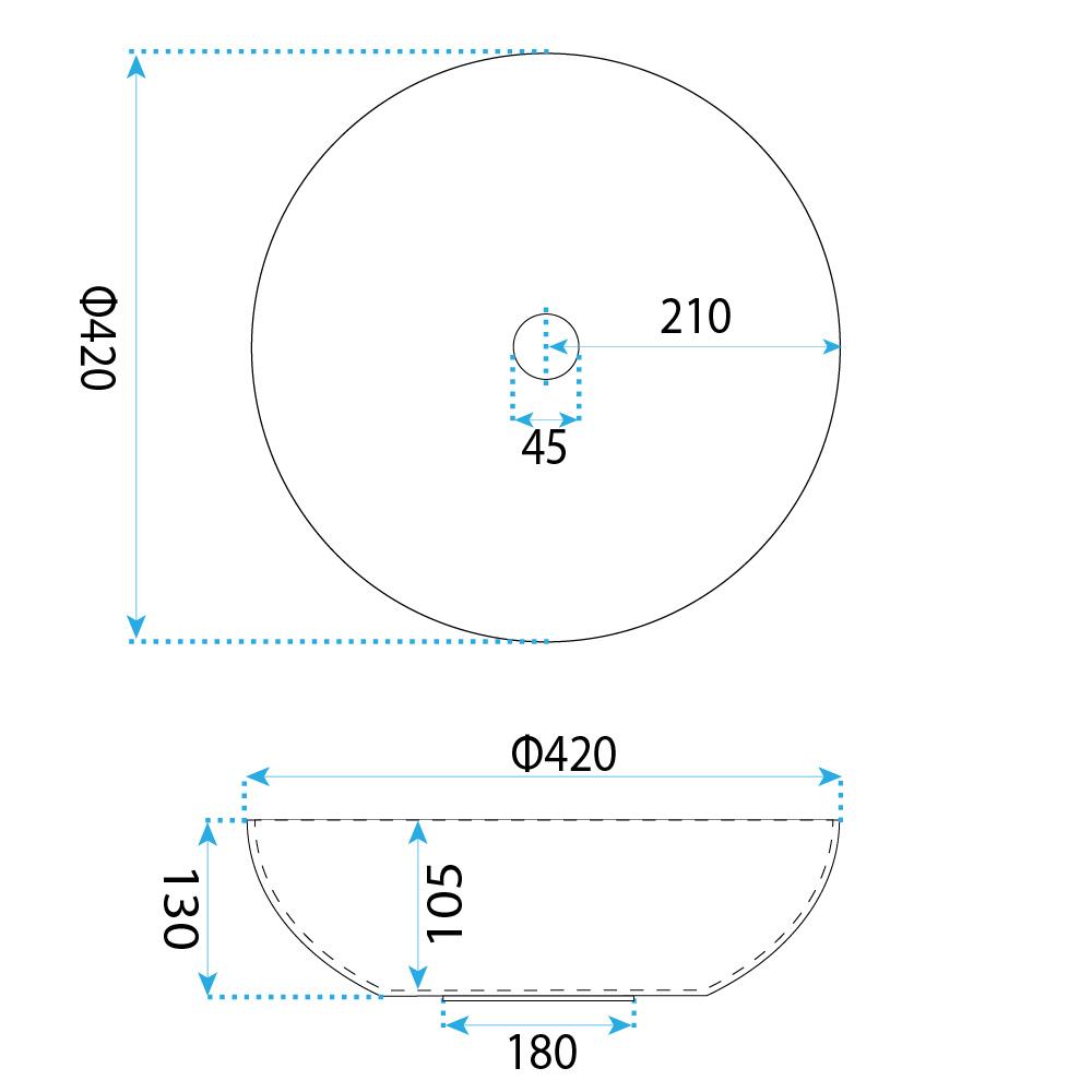 Lavoar pe blat Rea Babilon Silver