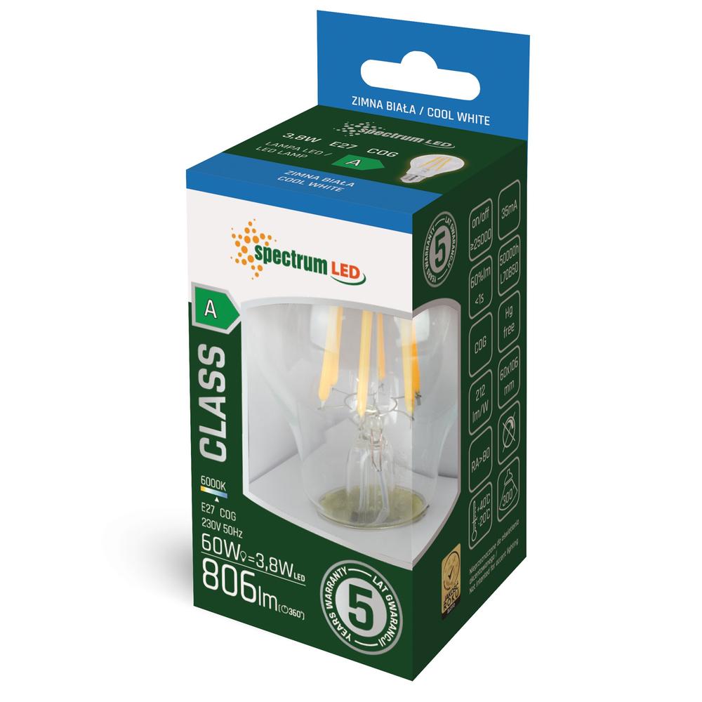 Glühbirne LED GLS COG E-27 3,8W WOJ+14641