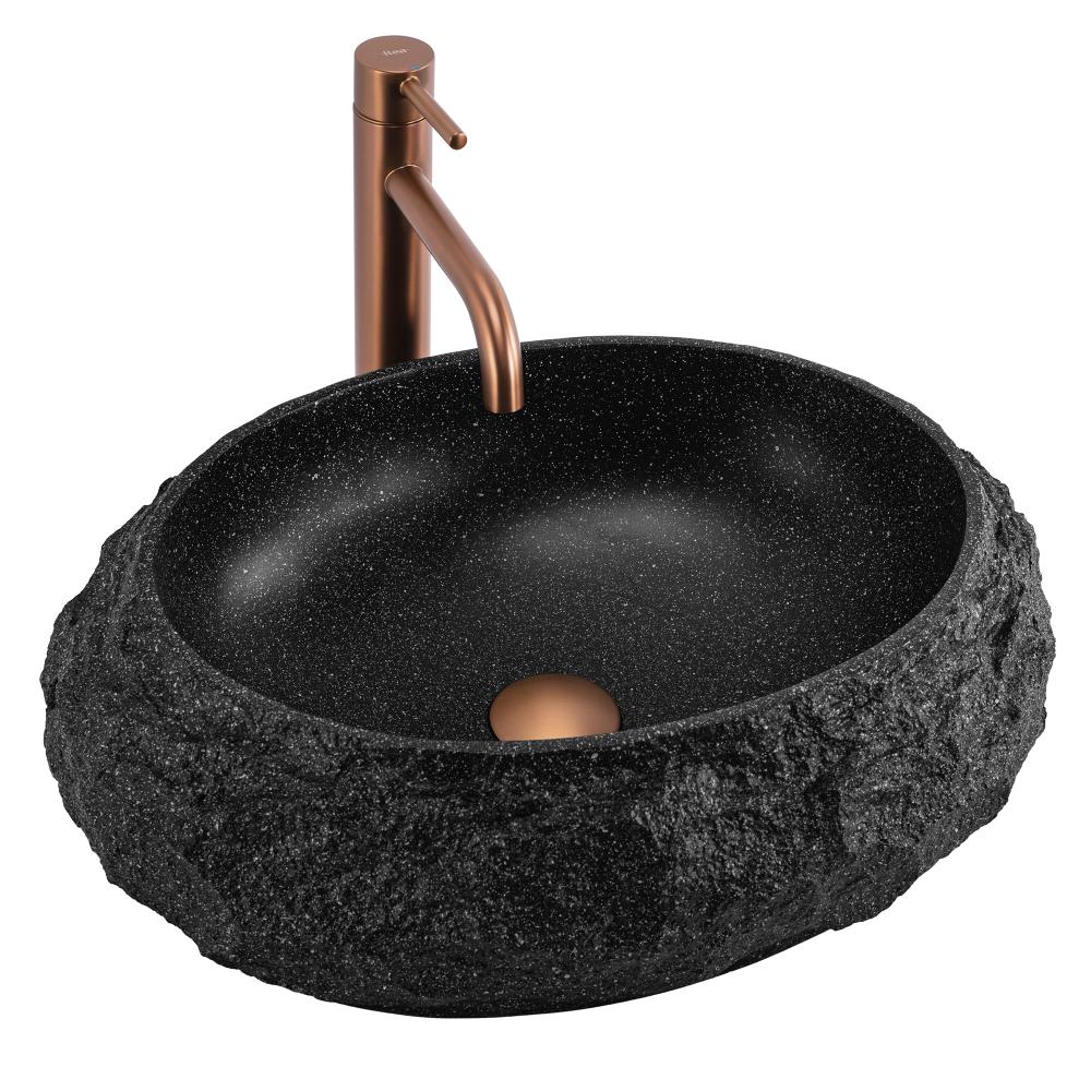 Aufsatzwaschbecken Rea Mika Black