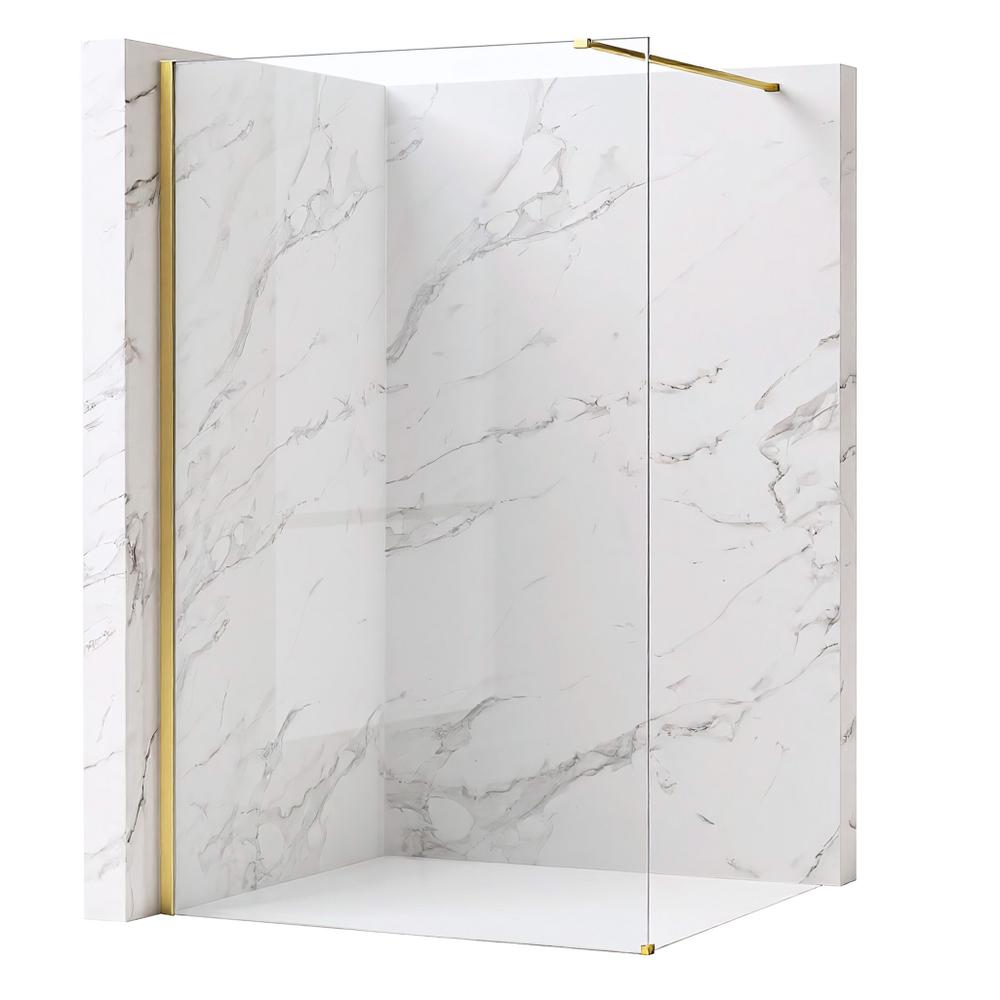 Kabina prysznicowa Walk-In Rea Flexi Transparent / Brush Gold 90