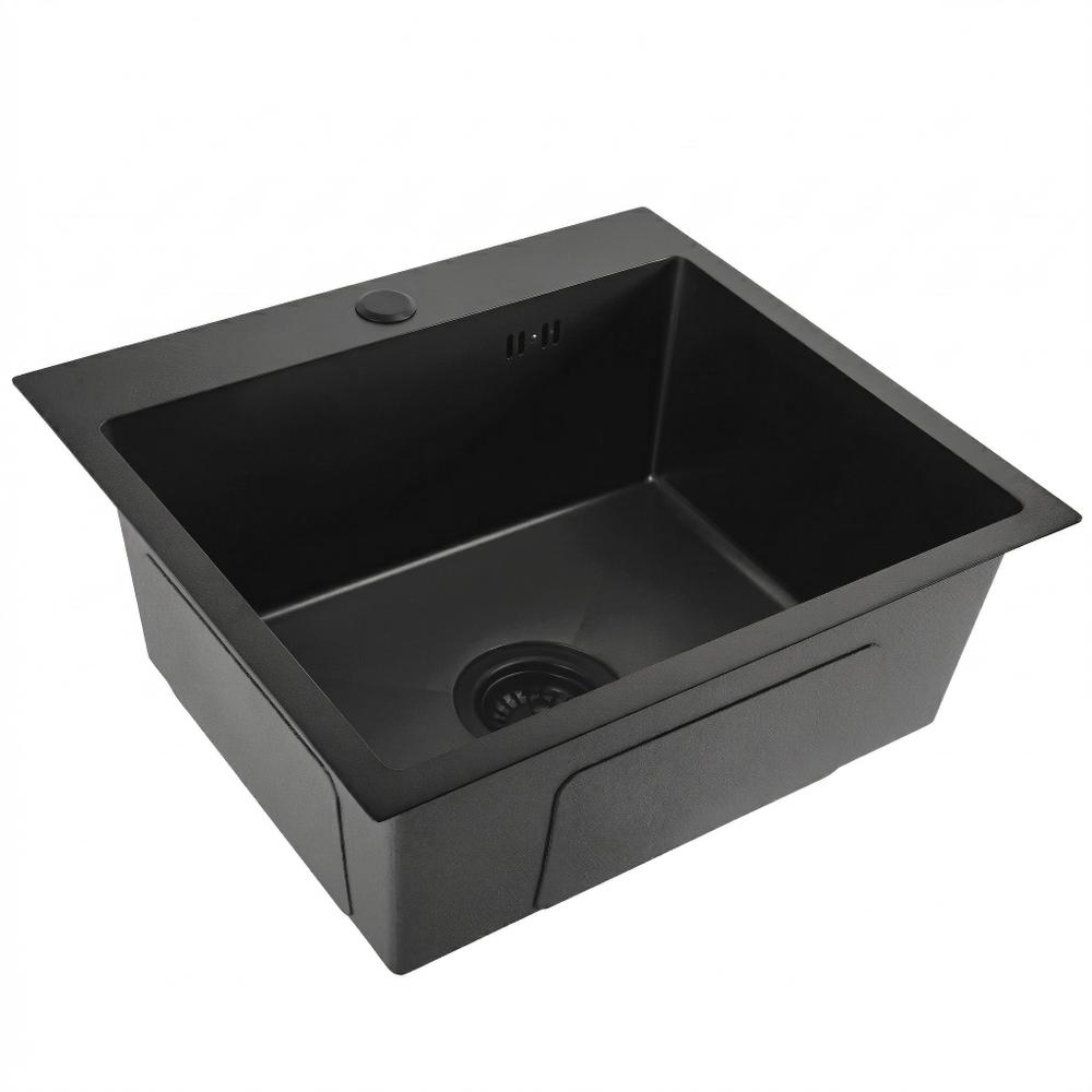 Plieninė kriauklė Leo 50 Black