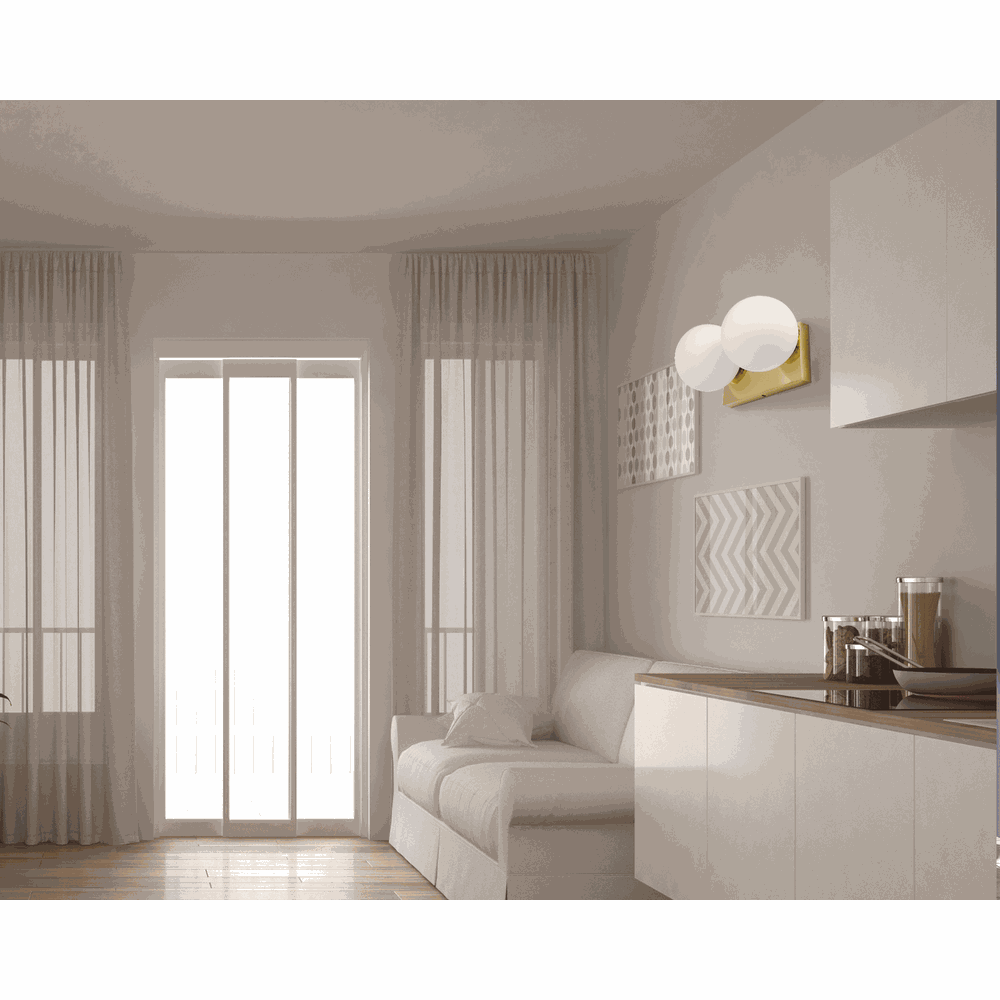 Wandlampe Kugel APP1010-2W Gold