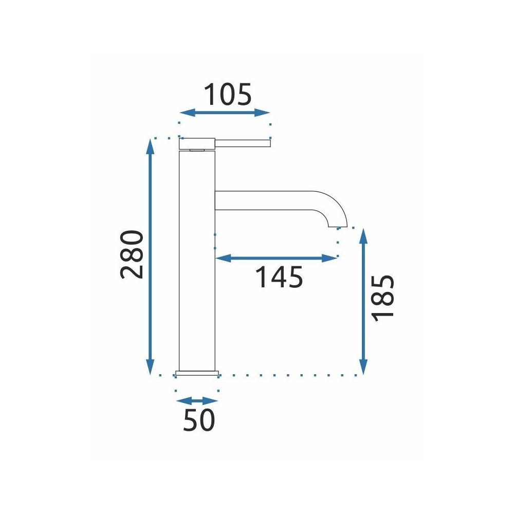 Bateria umywalkowa Rea Spot Złota Szczotkowana Wysoka