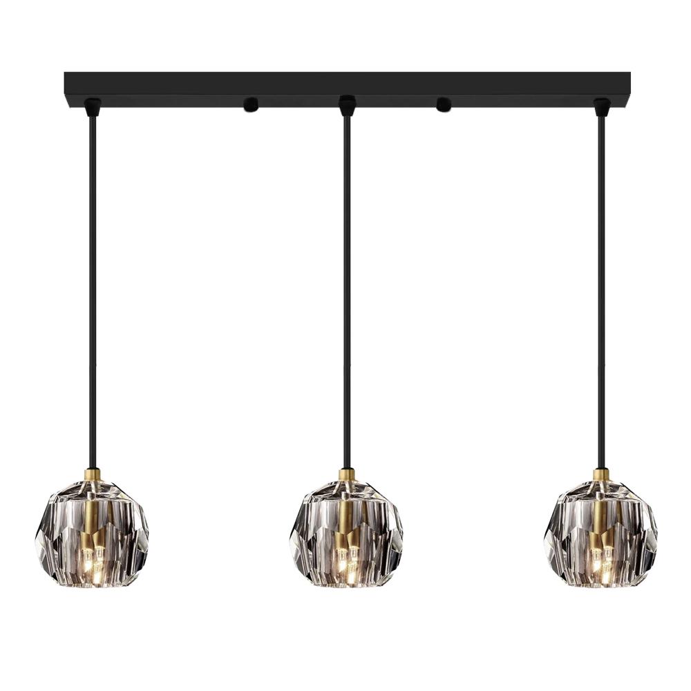 Kristall Deckenlampe APP587-3CP Black