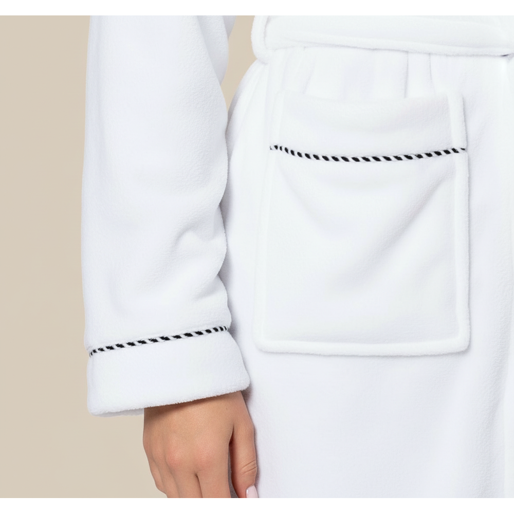 Γυναικείο μπουρνούζι Sharon White με διακόσμηση size S/M