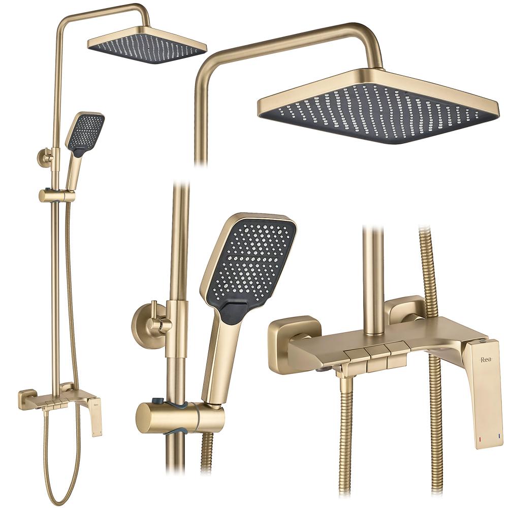 Shower set REA JOE Brush Gold