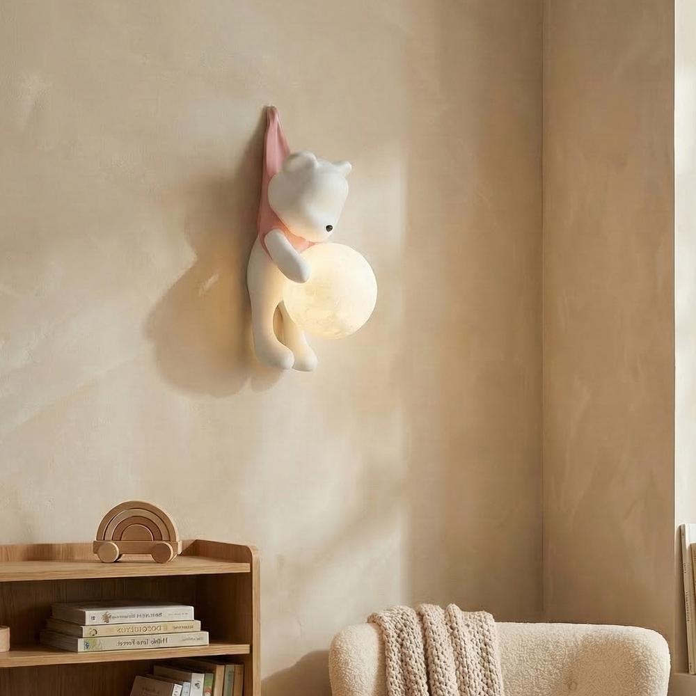 KINKIET ŚCIENNY MIŚ W KOSZULCE G168-1W RÓŻOWY