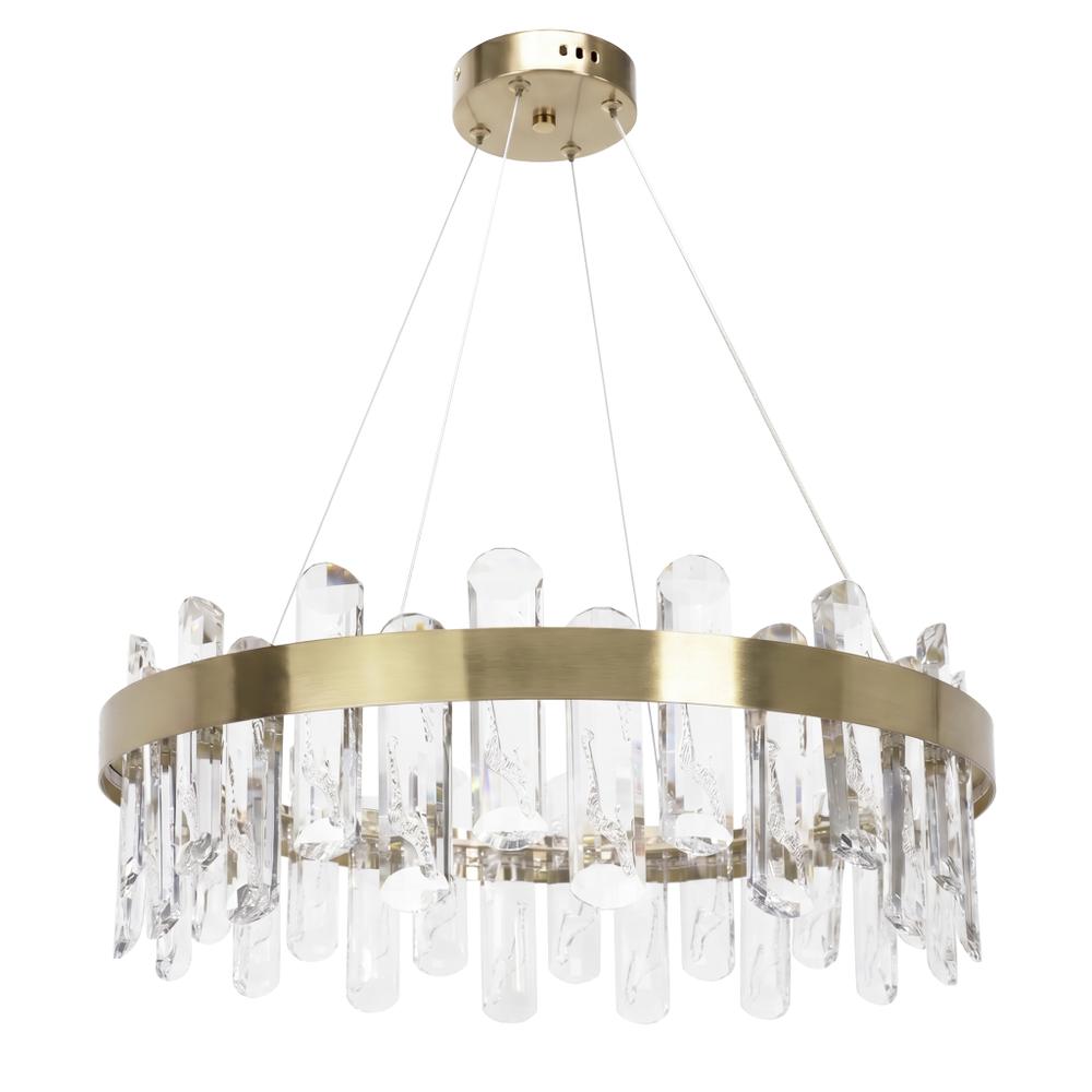 LED кристална висяща лампа SWE074-1CP 50см Brushed Gold