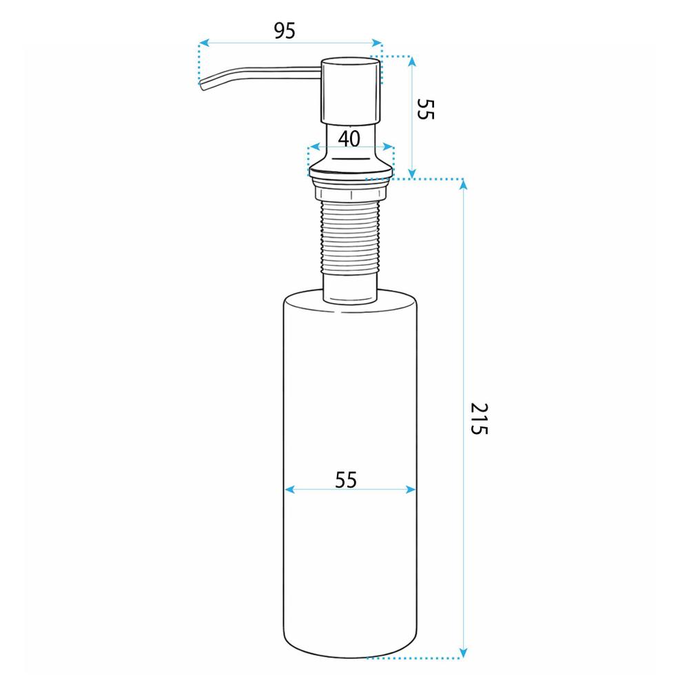 Дозатор жидкости для кухонной мойки Rea LON Titan