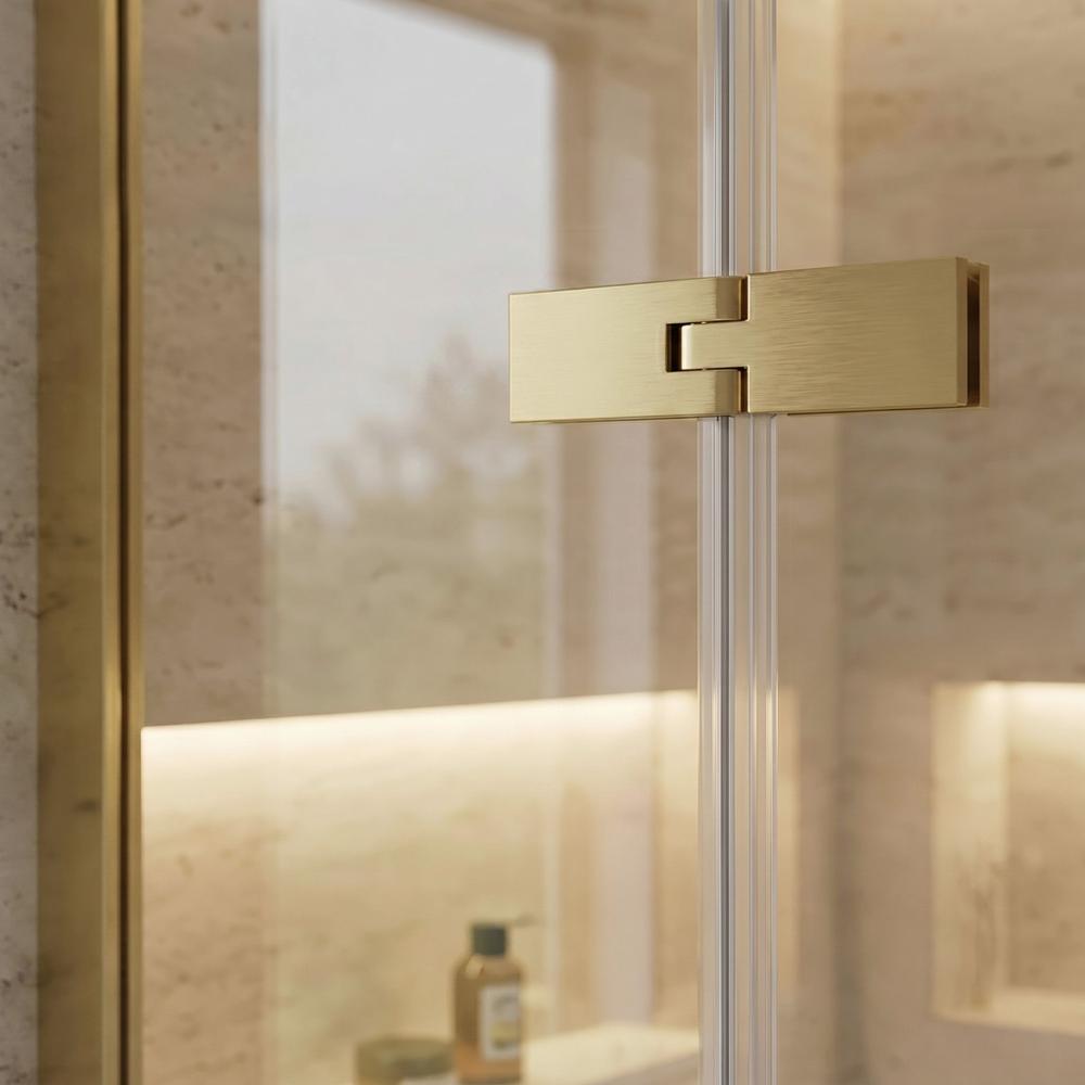 Shower enclosure Rea Bruno 120x90 Brush Gold