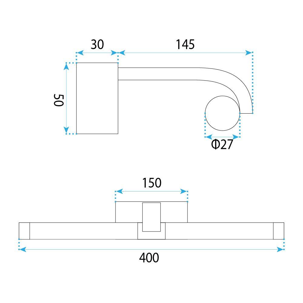 Kupaonska zidna LED lampa APP1883-1W 40cm GOLD