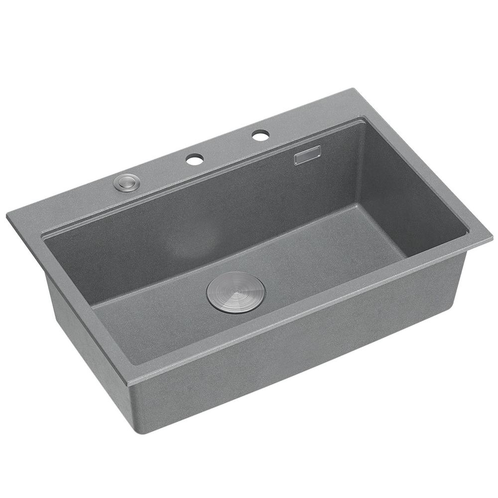 Granite sink MARC 110 WORKSTATION Grey Metallic