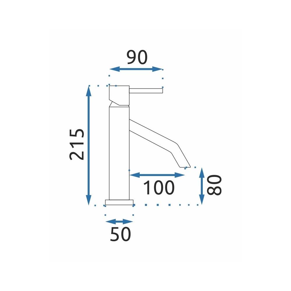 Bateria Umywalkowa REA LEVEL Szczotkowana Złota Niska